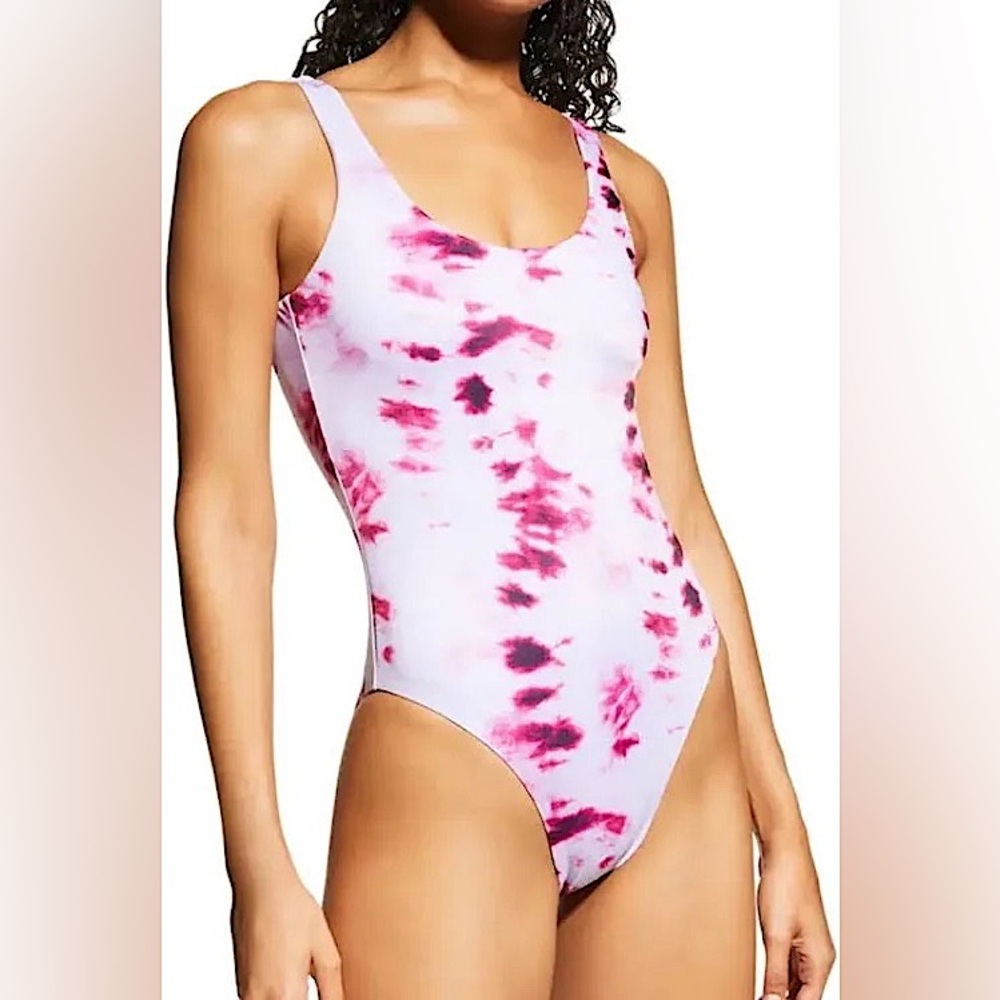 TEREZ Raspberry Tie Dye One Piece Swimsuit-Size M